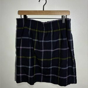 J. Crew Navy Plaid Skirt